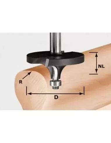 Fraise à affleurer Festool HW S8 D19/NL25 19,05 mm x 25 mm