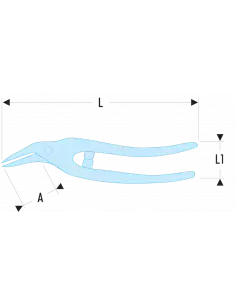 Cisaille à tôle type aviation FLYER'S Edma longueur de lame 42 mm 010755