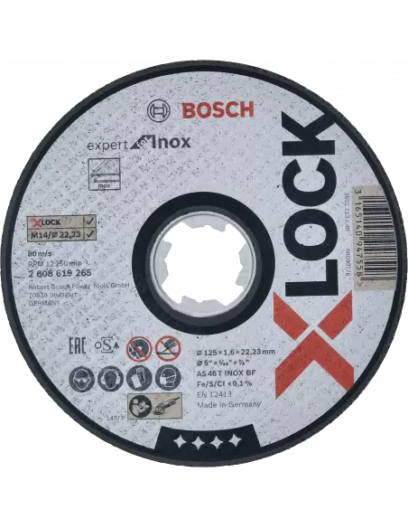 Boite de 10 disques à tronçonner Rapido Ø 125 mm spécial inox BOSCH