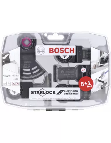 Bosch Set de 3 Lames Bois pour outil multifonction STARLOCK (2608662343)