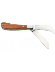 Facom 843 - Couteau électricien manche en bois 2 feuilles : :  Bricolage
