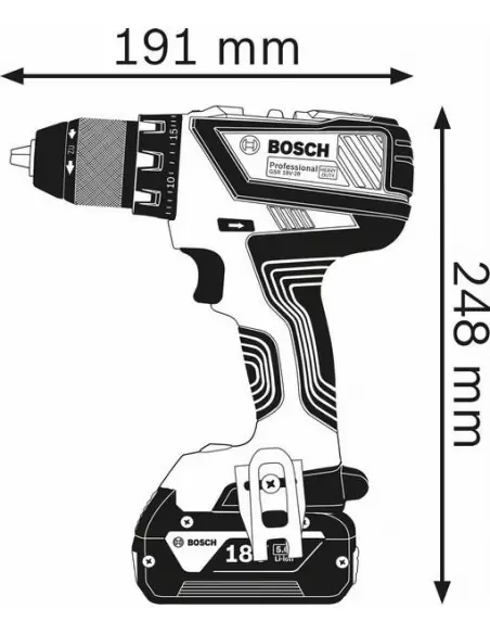 Bosch 0615990L8D - Set perceuse visseuse Li-Ion 18V (3x batterie 5