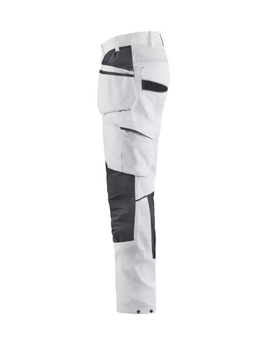 Pantalon de peintre en coton sergé blanc T36 - LMA LEBEURRE - 100144 T36
