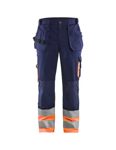 Pantalon Artisan haute visibilité Marine/Orange fluo | 152918608953 - Blaklader