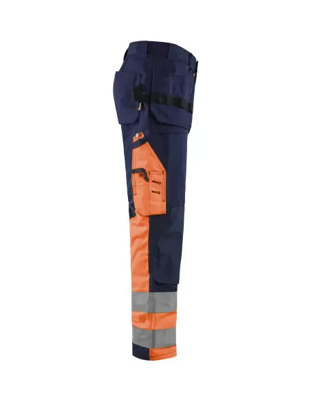 Pantalon Artisan haute visibilité Marine/Orange fluo | 152918608953 - Blaklader