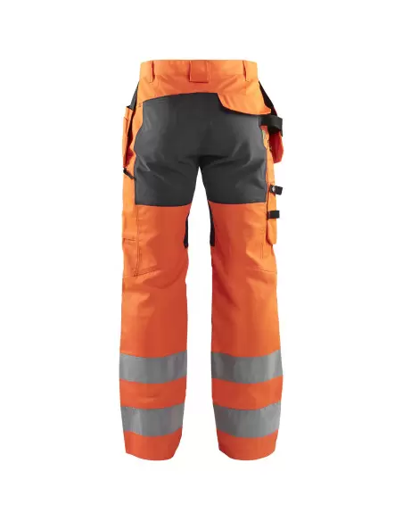 Pantalon artisan haute-visibilité +stretch Orange fluo/Gris anthracite | 155218115396 - Blaklader