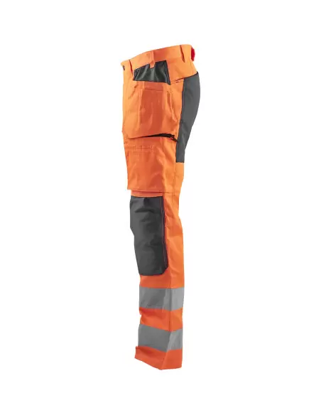 Pantalon artisan haute-visibilité +stretch Orange fluo/Gris anthracite | 155218115396 - Blaklader