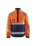 Veste De Soudage Ignifugée 4077 Wel Taille XS Couleur Bleu marine/jaune  haute visibilité