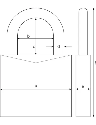 Cadenas laminé en acier 50 mm, 41/50 - Abus